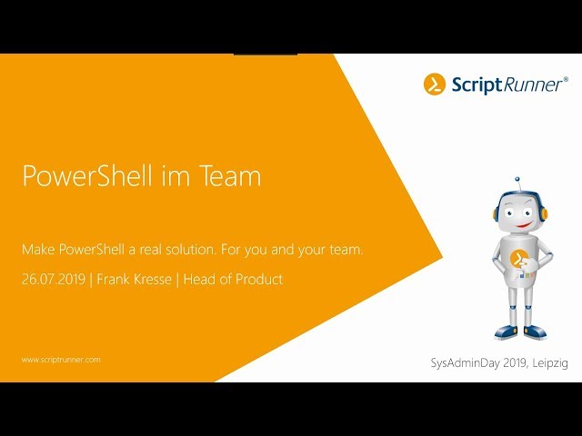 SysAdminDay 2019 in Leipzig - PowerShell im Team