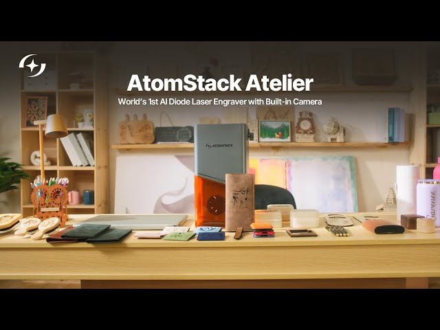 AtomStack Atelier - World's 1st AI Diode Laser Engraver with Built-in Camera