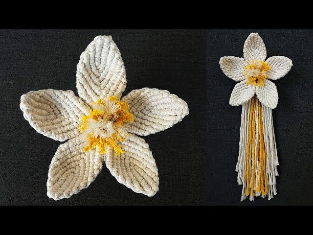 DIY como hacer una FLOR en MACRAME (paso a paso) | DIY Macrame Flower Tutorial (step by step)