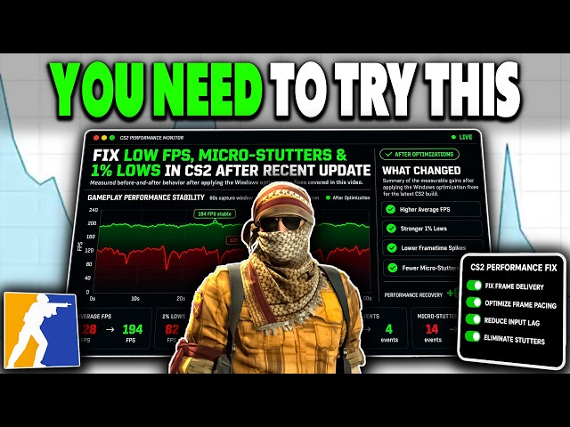 7 CS2 Optimization Fixes After the New Update | Fix Stutters, 1% Lows & FPS Drops