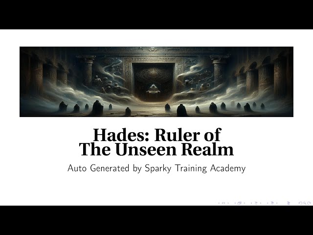 Hades: Ruler of The Unseen Realm