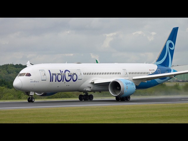 Last Indigo 787 At Manchester Airport