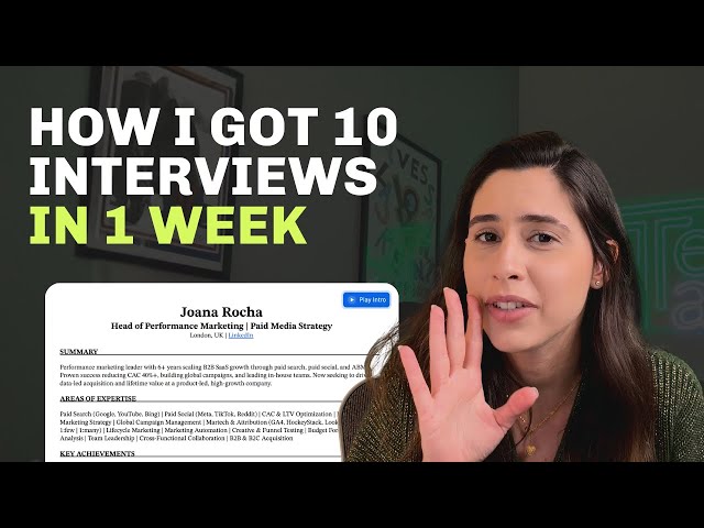 How I Landed 10 Interviews in 1 Week (My Exact Job Search Strategy)
