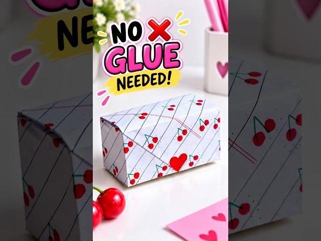 DIY Gift Box Making 🎁 | ❌ No Glue Needed! | Easy Paper Gift Box #shorts