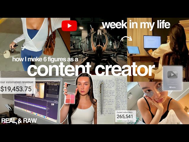 how I make 6 FIGURES as a content creator👩🏻‍💻 realistic week in my life + behind the scenes