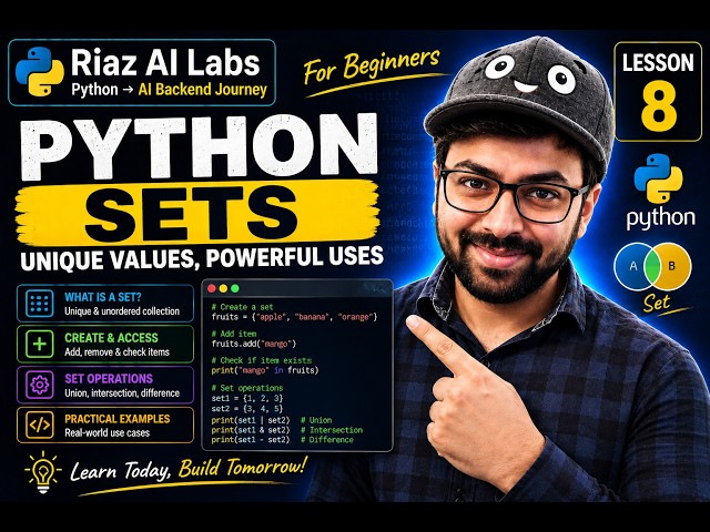 Python Sets Explained for Beginners | Python Fundamentals Lesson 8