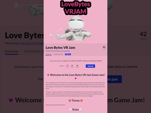 Hosting a Valentine's VR Game Jam! #gamejam
