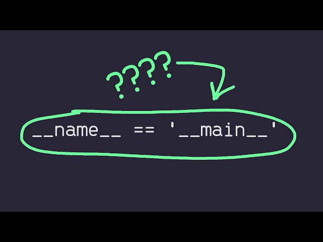 Add THIS To Your Python Scripts!  if __name__ == "__main__"