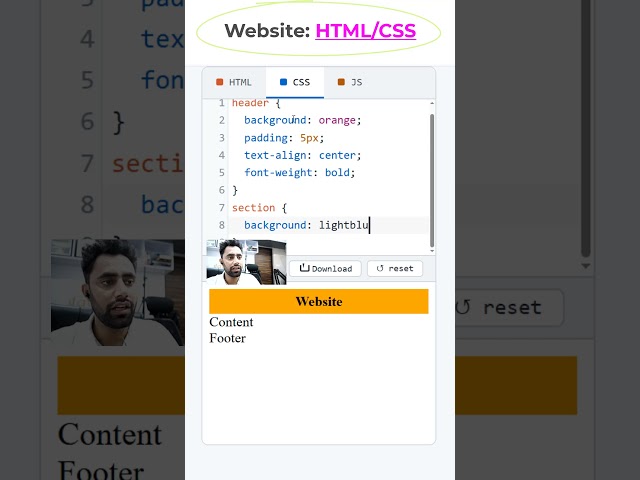 Create a Basic HTML CSS Website Structure #coding  #htmltutorial  #frontendcourse