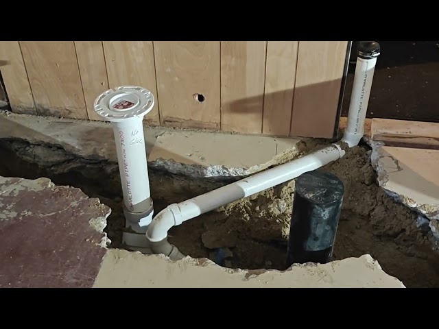 Concrete Hole to install drain plumbing