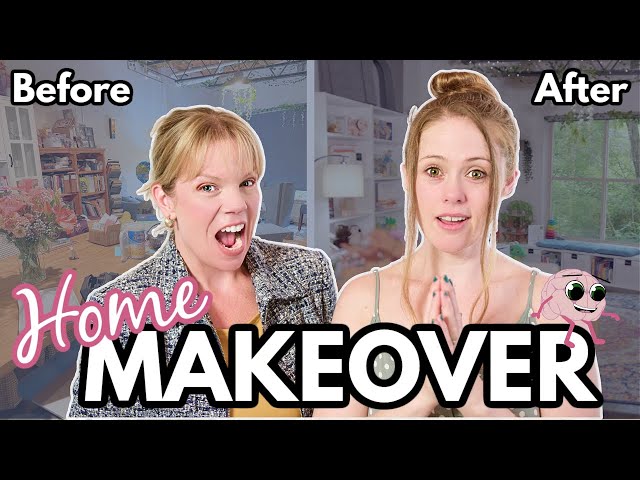 Extreme ADHD Home Organizing Makeover - Before and After Clutter Transformation