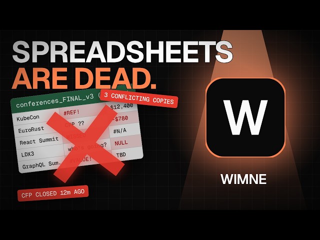 Stop Planning Tech Conferences in Spreadsheets | WIMNE