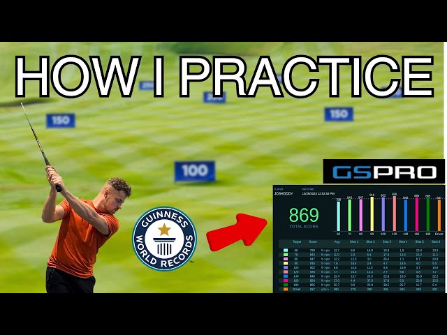 HOW PRO GOLFERS PRACTICE GOLF AT HOME | GS PRO COMBINE TEST