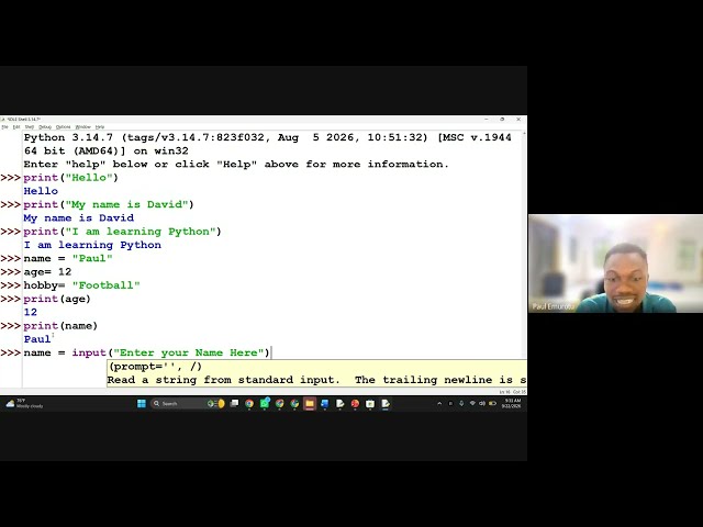 Python programming workshop covering fundamentals and installation via interactive demonstrations.