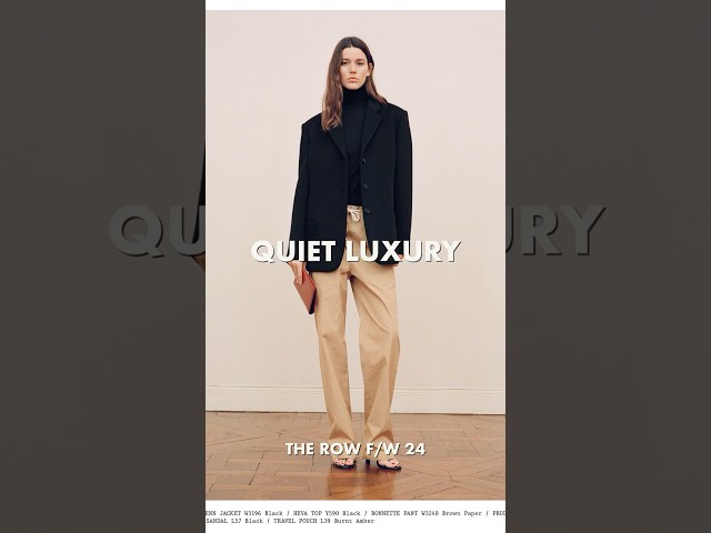 The secret behind the Quiet Luxury aesthetic ✨ #fashion #styleinspo #aesthetics