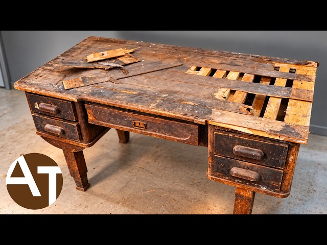 Restoring this 100 year old desk like a pro!