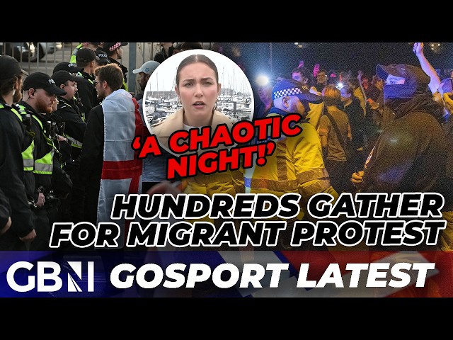 Gosport migrants LATEST | Protesters CLASH with police over small boat chaos