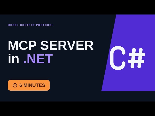 Build an MCP Server in .NET (C#) — Full Tutorial in 6 Minutes