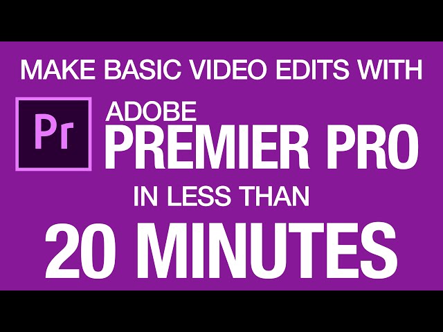 Learn Adobe Premiere Pro Basics in 20 Minutes - How to Make Simple Edits in Less Than 15 Minutes