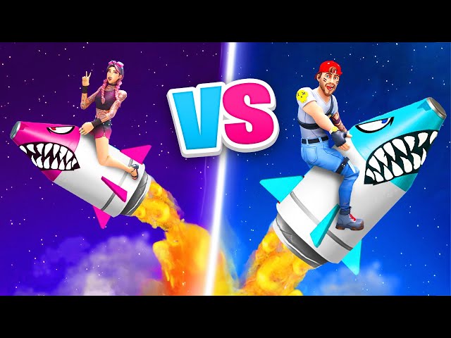 GIRL vs BOY Rocket Challenge on FORTNITE