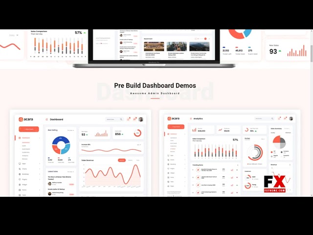 Acara - Ticketing Angular Admin Dashboard - No jQuery admin sales dashboard Easy Create Website