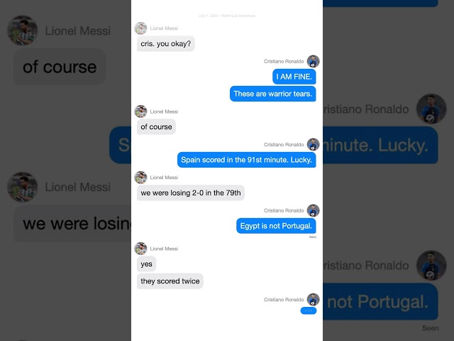 Ronaldo Texted Messi After Portugal Got Sent Home