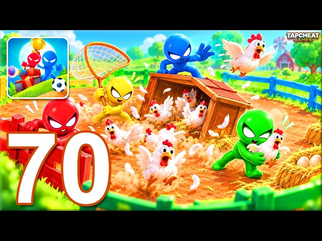 Stickman Party - Gameplay Walkthrough Part 70 - Tournament Mode 1 2 3 4 Players Free New MiniGames