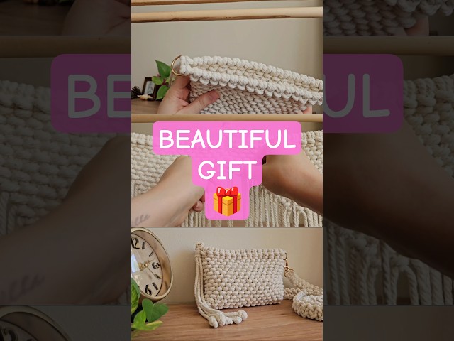 The Cutest Gift Idea🥂#macrametutorial #macramebag #diybag #diy #diycrafts #crochet #newyear #boho