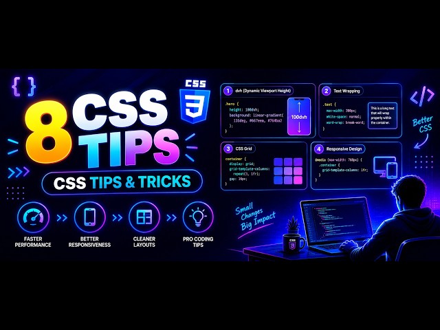 8 CSS Tricks That Make Your Websites 10x Better 🤯 | Modern CSS You Should Know