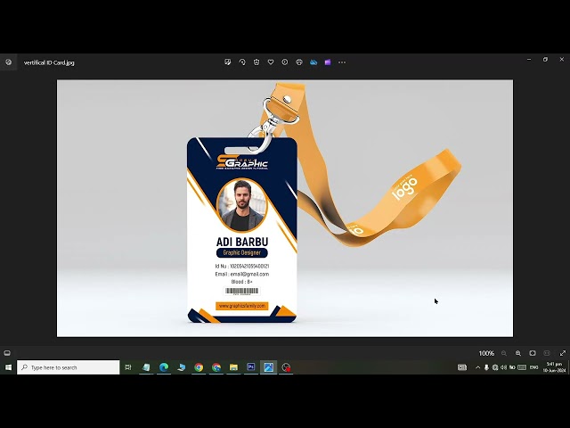 Adobe PhotoShop How to Create Vertical Design ID Card