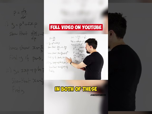 Parametric Differential Equations - Full Video On YouTube!