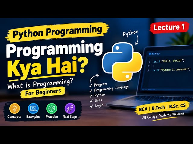 Python Programming for Beginners | Lecture 1