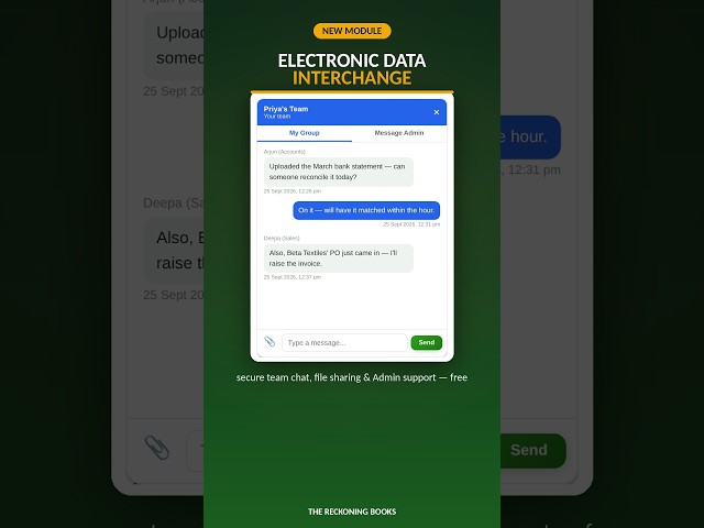 Electronic Data Interchange: The Reckoning Books' New Messaging Module #fintech #thereckoningbooks