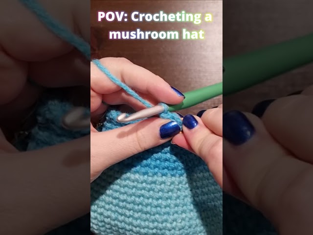 POV: Crocheting a Mushroom Hat #crochettutorial #crochetmushroom