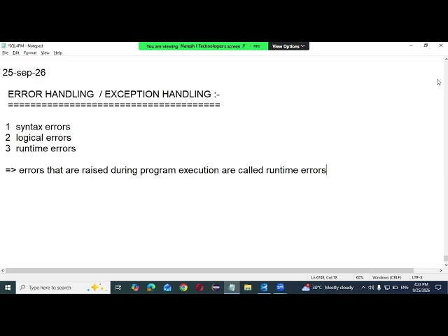 SQL Server - T SQL (Error Handling )