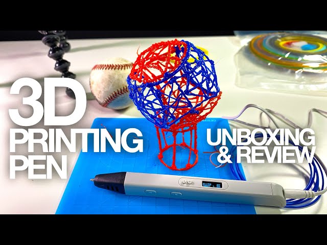 3D Printing Pen Unboxing & Review - MYNT3D Professional Printing RP800A 3D Pen with OLED Display