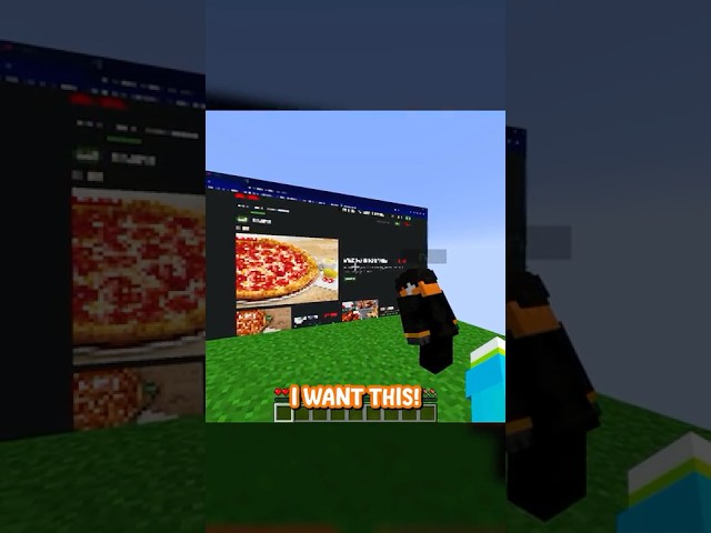 Ordering Pizza using Minecraft
