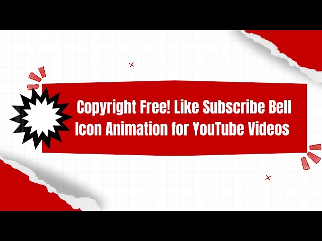 Copyright Free !!! Like Subscribe Bell Icon Animation for YouTube Videos | 100% Free Download