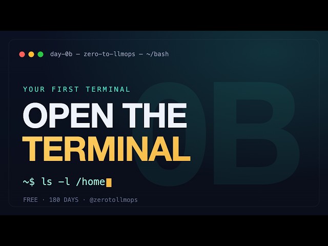 Linux for DevOps — Your First Terminal: Shell, Commands & man | Zero to LLMOps (Day 0B)