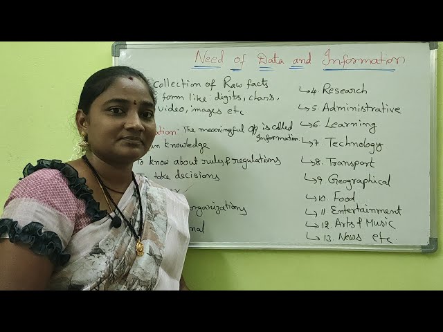 DBMS ||Need Of Data and Information || DBMS Both in Telugu And English || Telugu Scit Tutorials