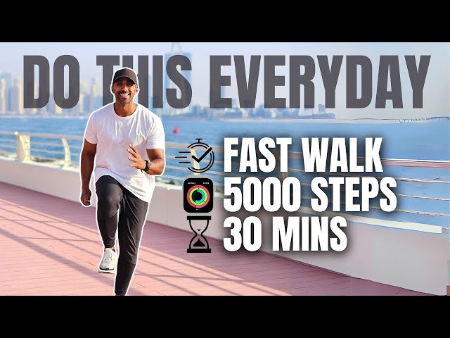 Walk Off Belly Fat at Home│5000 Steps│30 Min Speed Walk, No Jumping