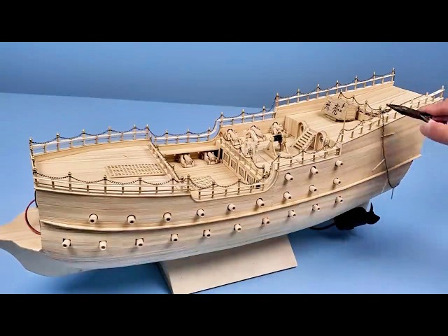 Recreating the Flying Dutchman with Wood? This Pirate Ship Model is Incredibly Detailed!