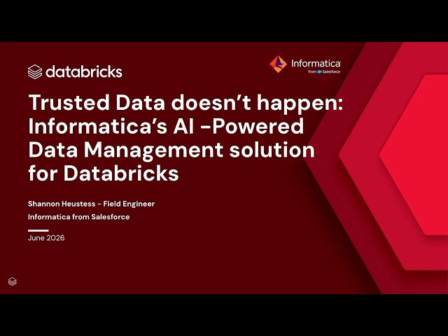 Informatica + Databricks Agent Bricks: Trusted Data for Agentic AI