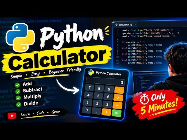 Build a Calculator in Python in Just 5 Minutes! 🐍🧮 | Beginner Project 