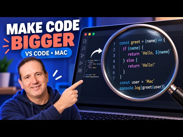 VS Code Text Too Small? Make Code Bigger on Mac