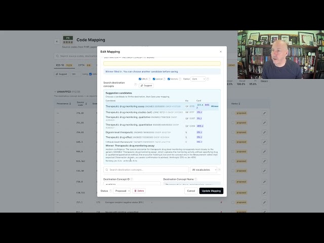 AI-Based Source Code to Concept Mapping in PRomop (now with Jev!)