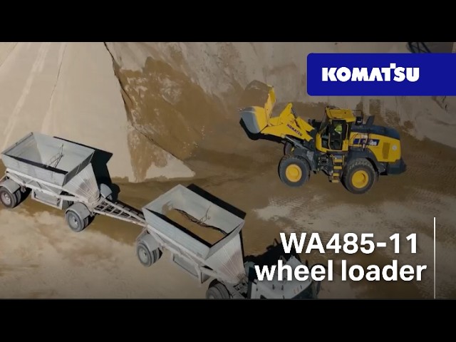 Power through the pile: Komatsu WA485-11 wheel loader