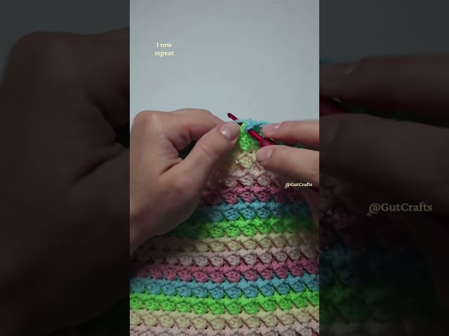 1 Row Repeat 3D Crochet Pattern | Crochet Stitches | Crochet Blanket #crochettutorial #easycrochet