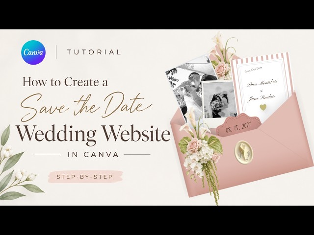 Create a Save the Date Wedding Website in Canva | Full Step-by-Step Tutorial