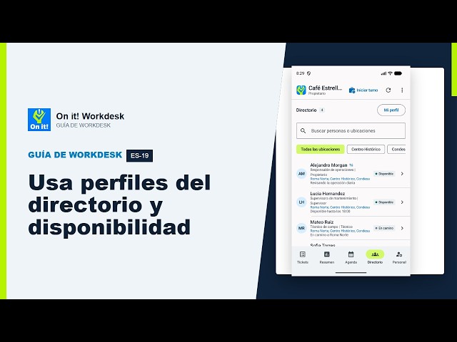 Usa perfiles del directorio y disponibilidad